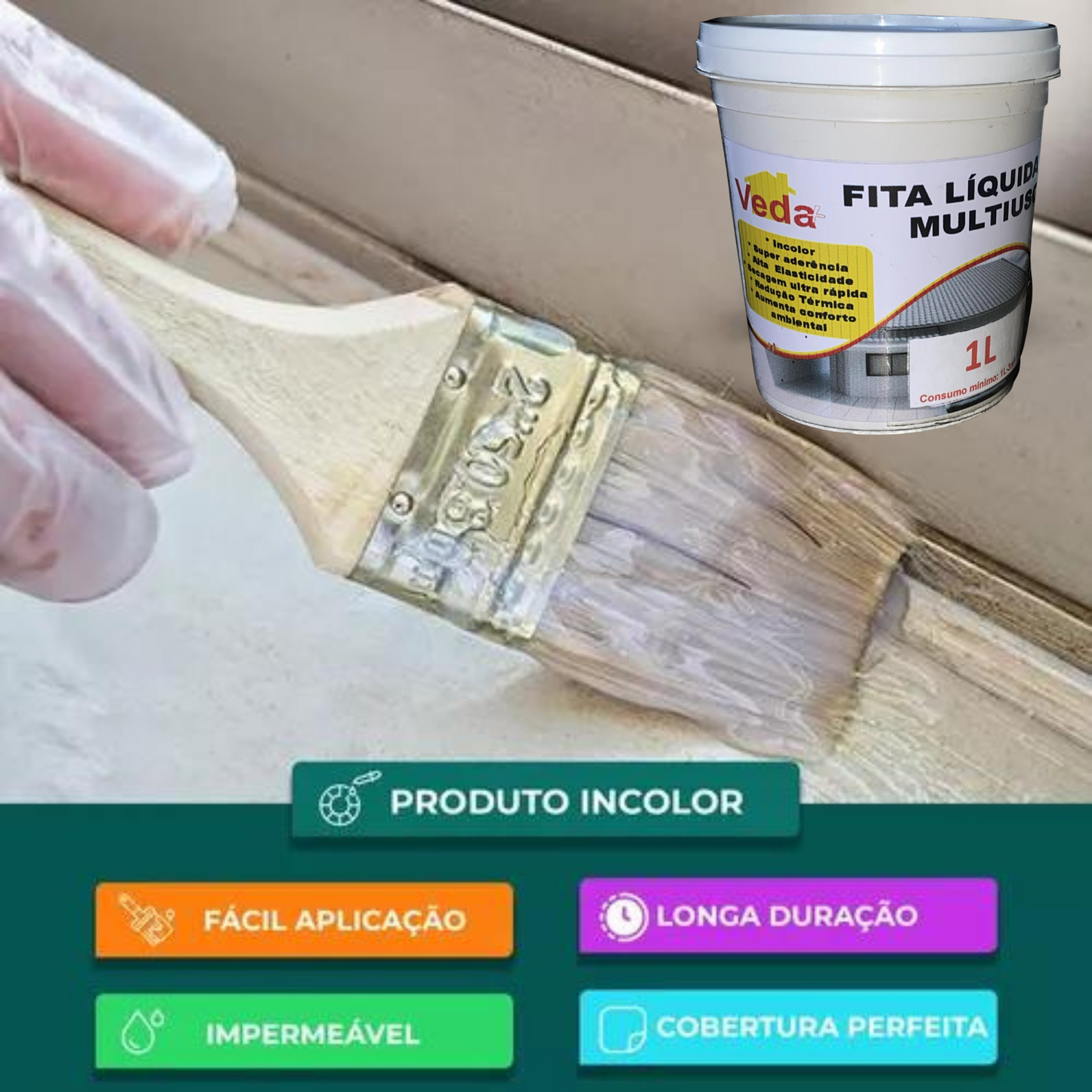 Selante VEDA TUDO de Isolamento para Vazamentos e Infiltrações