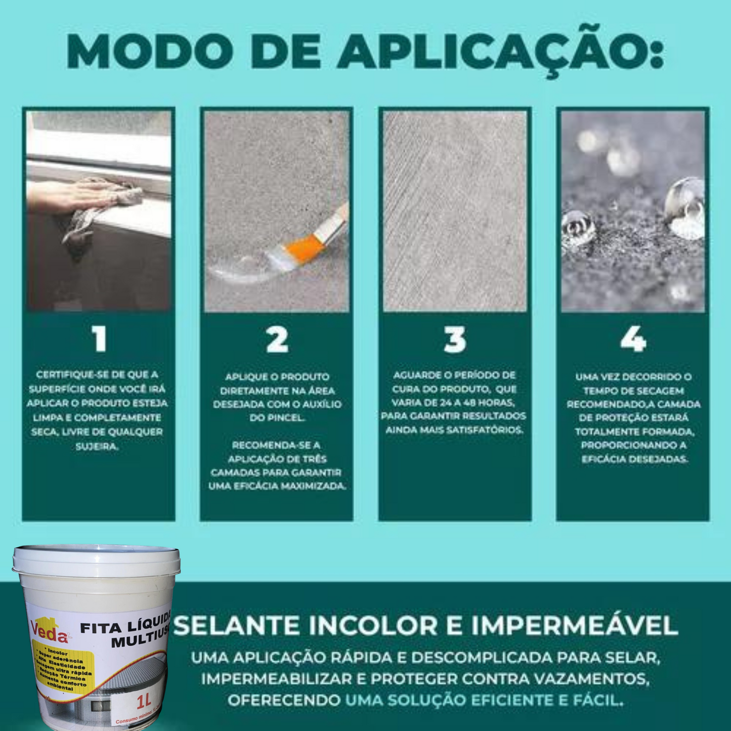 Selante VEDA TUDO de Isolamento para Vazamentos e Infiltrações