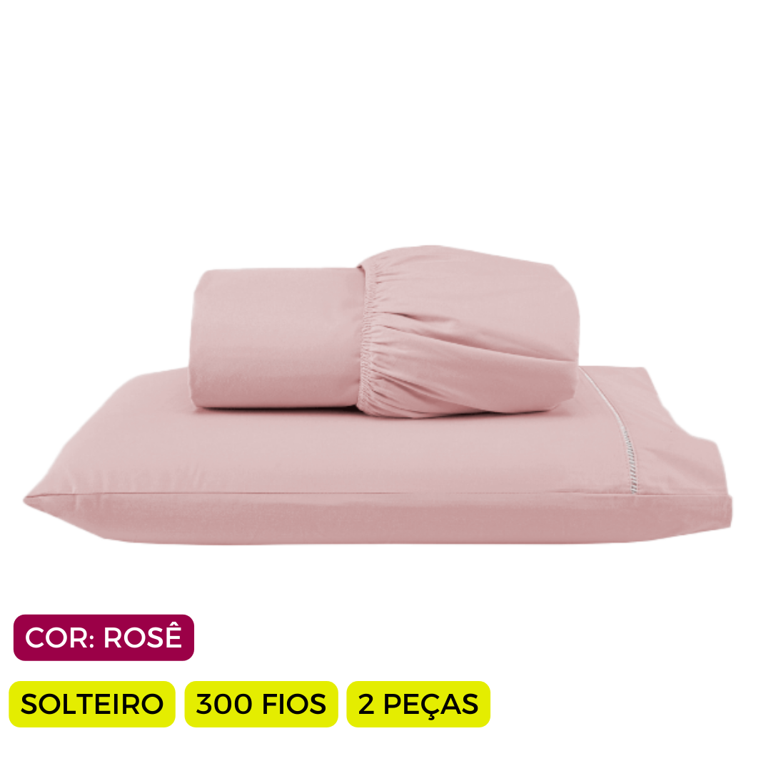 Jogo de Lençol Versatile Ponto Palito Simples 2 Peças Solteiro Micropercal