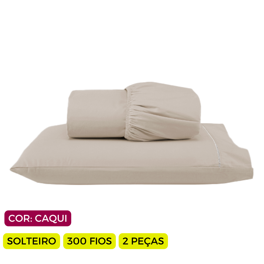 Jogo de Lençol Versatile Ponto Palito Simples 2 Peças Solteiro Micropercal