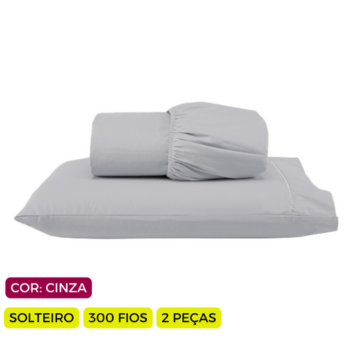 Jogo de Lençol Versatile Ponto Palito Simples 2 Peças Solteiro Micropercal