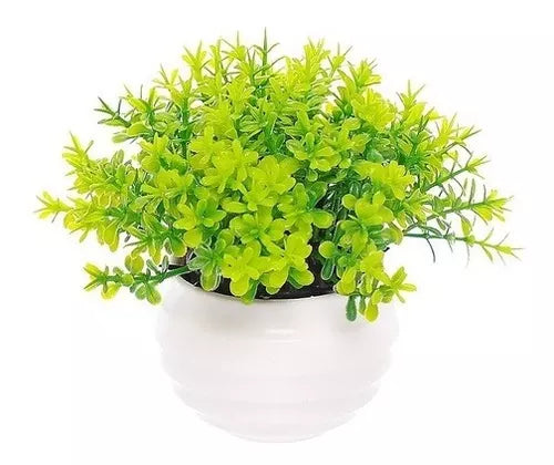 Kit com 4 Vasinhos Plantas + Brinde com 4 Flores Artificiais