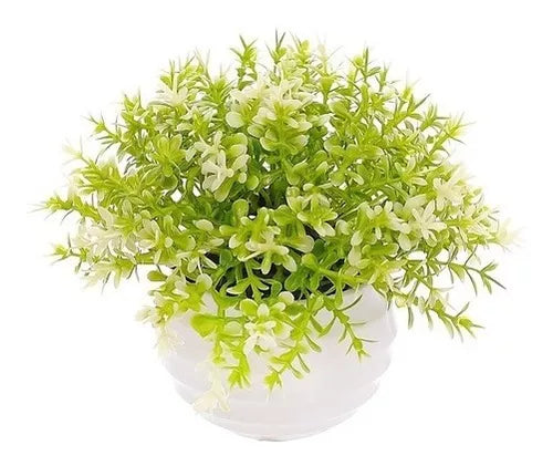 Kit com 4 Vasinhos Plantas + Brinde com 4 Flores Artificiais