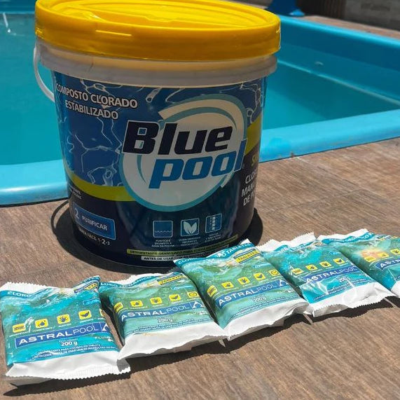Cloro Granulado Estabilizado Balde 7,5kg Multiação 3x1 Smart BluePool + BRINDE