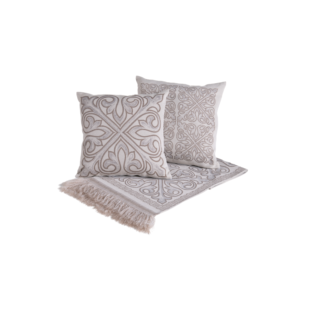 Kit Peseira Grécia 5 Peças Queen 60% Algodão / 40% Poliéster Tecido Jacquard