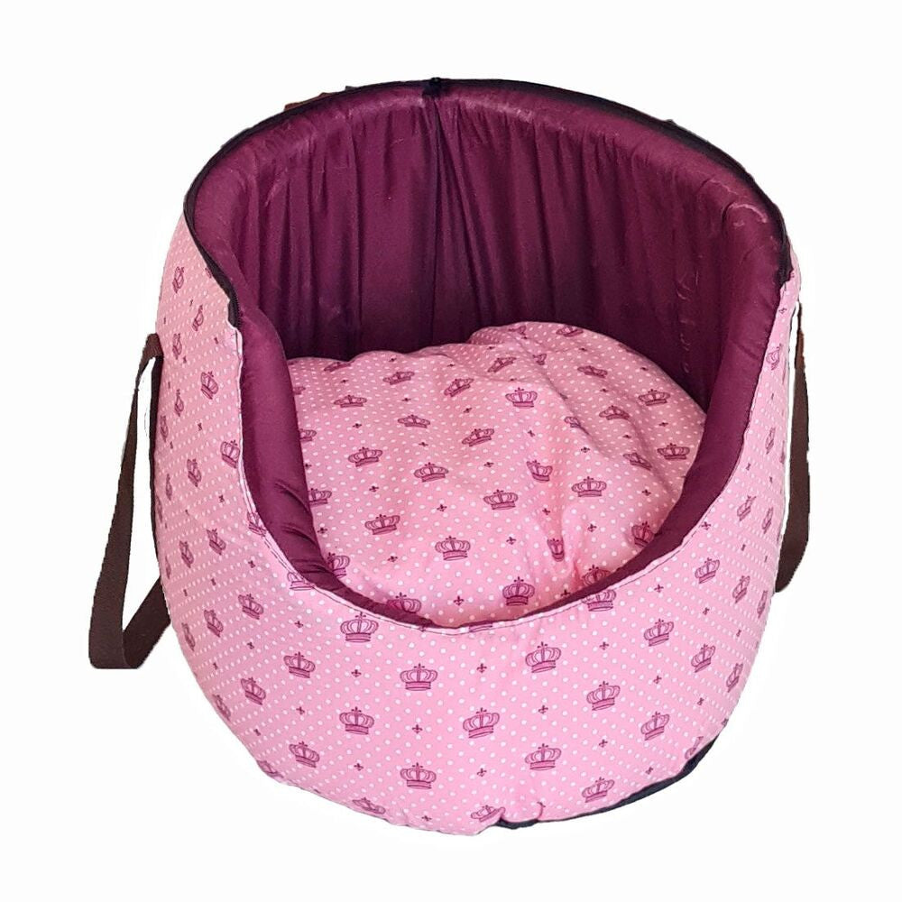 Bolsa Pet Amora 2 em 1 Impermeavel Top Realeza Rosa