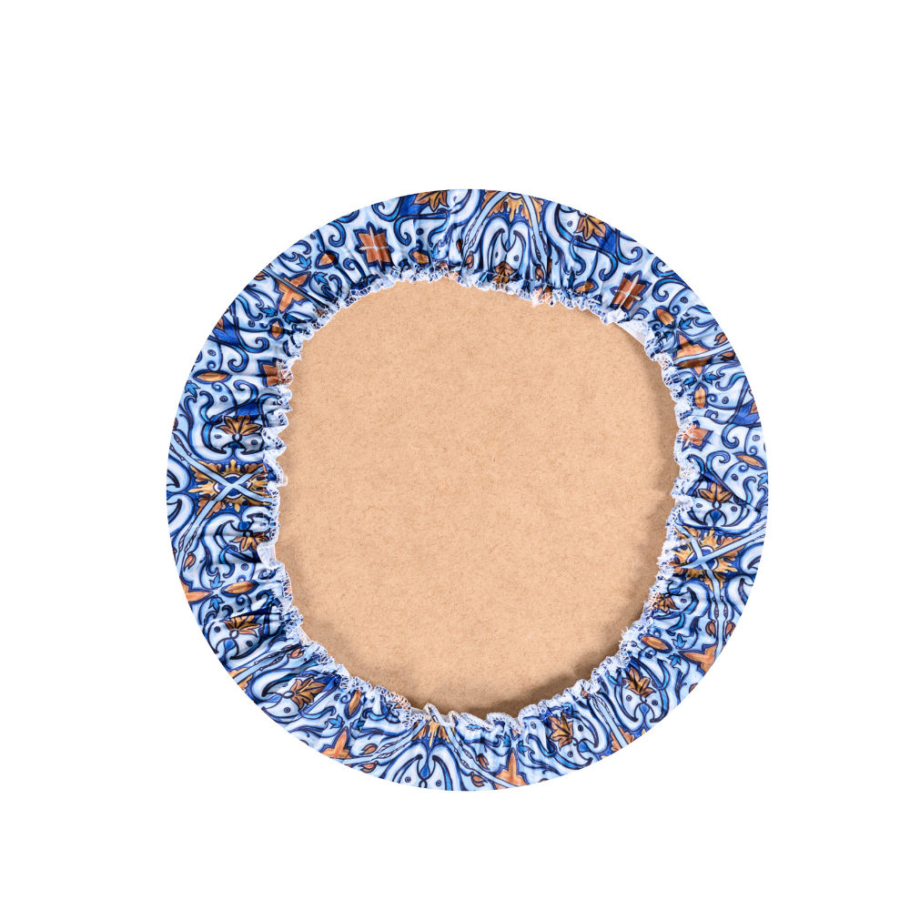 Sousplat Estampado Allegra 2 Peças Capa 100% Poliester e Base MDF 35cm Diâmetr