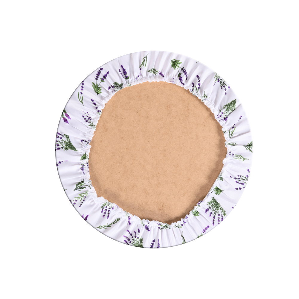 Sousplat Estampado Allegra 2 Peças Capa 100% Poliester e Base MDF 35cm Diâmetr
