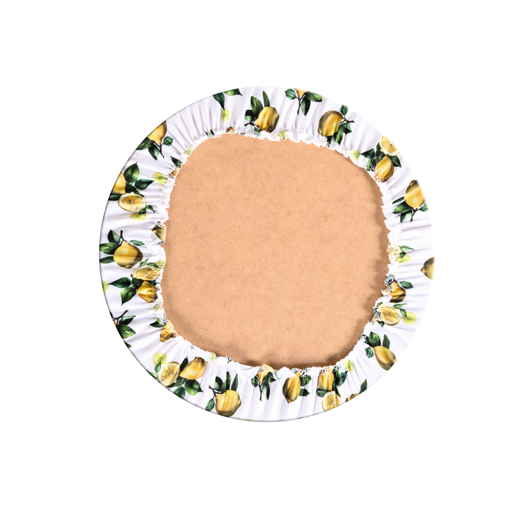 Sousplat Estampado Allegra 2 Peças Capa 100% Poliester e Base MDF 35cm Diâmetr