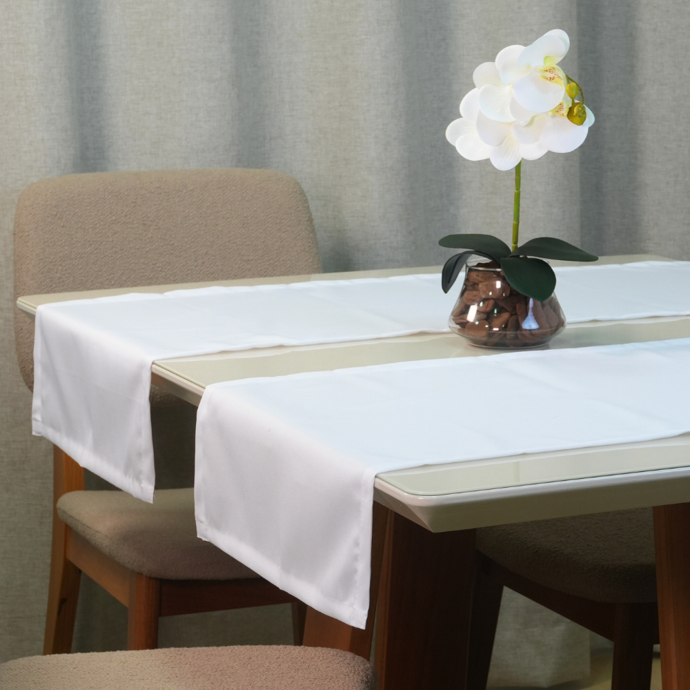 Caminho Trilho de Mesa Basic 1 Peça 1,30m x 40cm 100% Poliéster Tecido Oxford