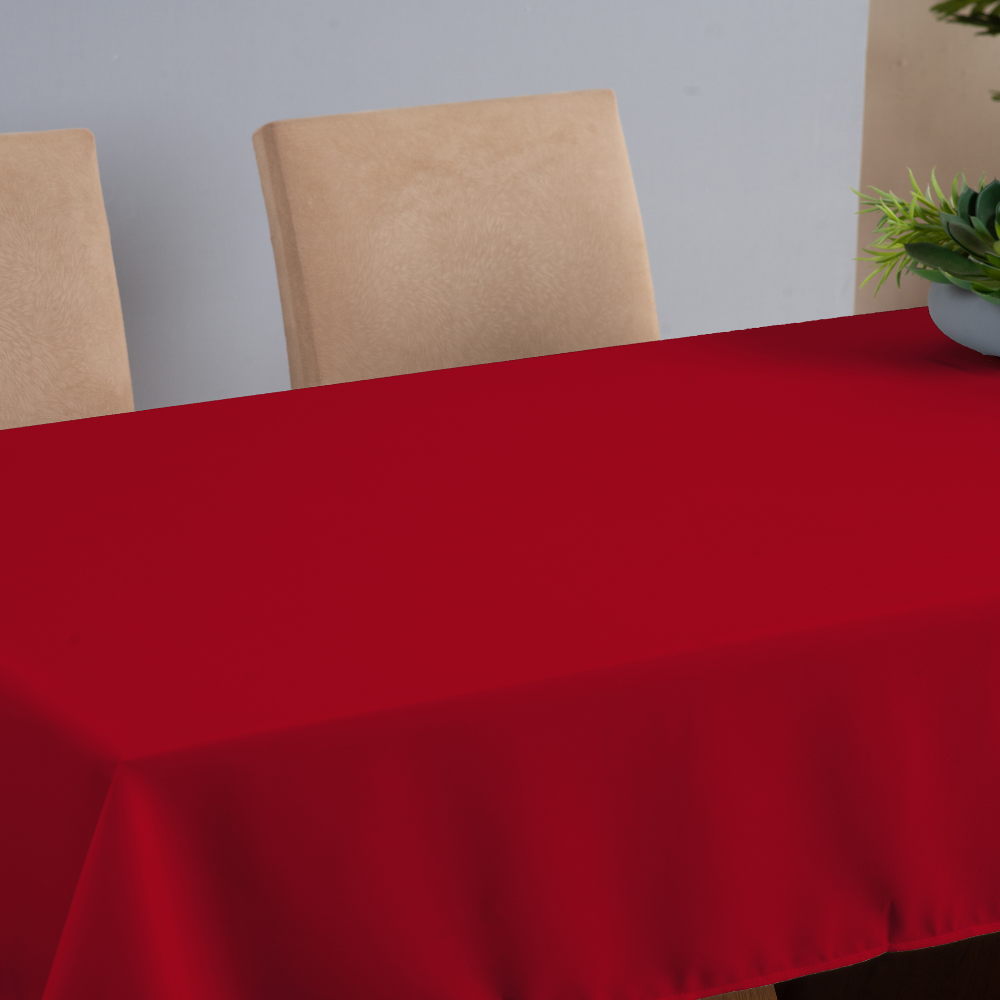 Toalha de Mesa Basic 1 Peça 3,00m x 1,40m 10 Lugares 100% Poliéster Tecido Oxf