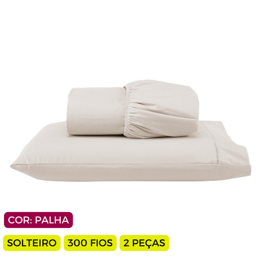 Jogo de Lençol Versatile Ponto Palito  Simples  2 Peças Solteiro Micropercal