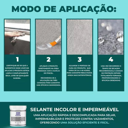 Selante de Isolamento para Vazamentos e Infiltrações + BRINDE Pincel