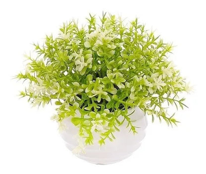 Vasinhos Plantas kit com 4 unidades + Brinde com 4 Flores  Artificiais