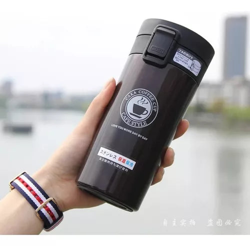 Copo Térmico Café Sucos Inox Vácuo Infusor Chá 380ml