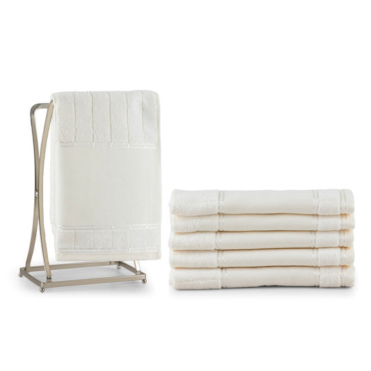 Kit 06 toalhas Bellarte Social Para Lavabo Nude gramatura de 420g/m²