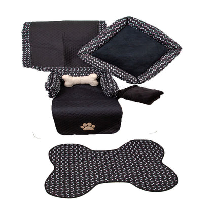 Enxoval Pet 6 pçs Pequeno Preto (CNF1096)