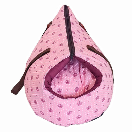Bolsa Pet Amora 2 em 1 Impermeavel Top Realeza Rosa