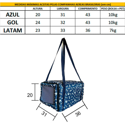 Bolsa Pet Simon Impermeavel Azul