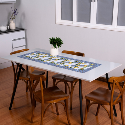 Caminho de Mesa Estampado Allegra 1 Peça 1,25m x 43cm 100% Poliéster - Limão