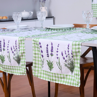 Caminho de Mesa Estampado Allegra 1 Peça 1,25m x 43cm 100% Poliéster - Lavanda