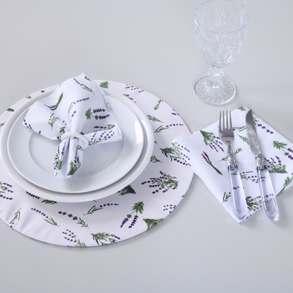 Kit 2 Guardanapos de Tecido Estampado Allegra 2 Peças 35cm x 35cm 100% Poliést