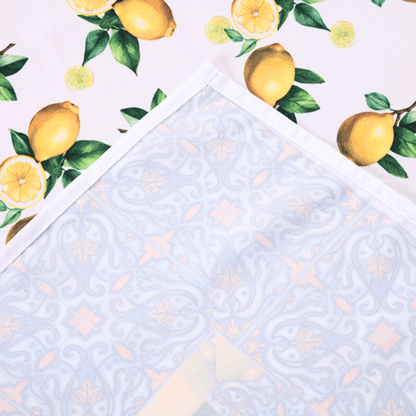 Toalha de Mesa Estampada Allegra 1 Peça 6 Lugares 100% Poliéster - Limão (VED