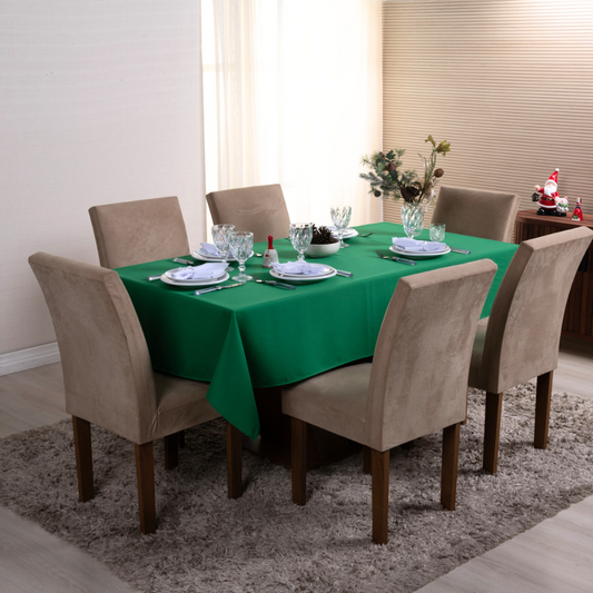 Toalha de Mesa Basic 1 Peça 3,00m x 1,40m 10 Lugares 100% Poliéster Tecido Oxf